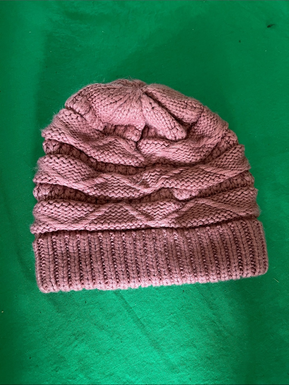 Sonoma Cable Knit Beanie - Mauve Pink